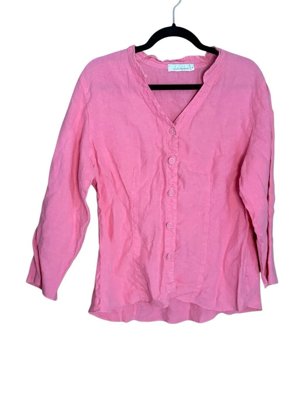 Cut Loose Linen Button Front Top Women’s Size XL